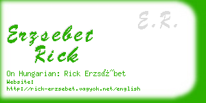 erzsebet rick business card